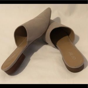 Nude/Beige Sued Mule - Size 12